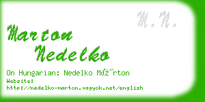 marton nedelko business card